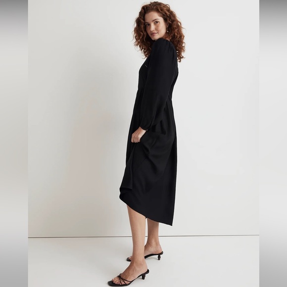 Madewell V-Neck Empire Midi Dress - Picture 4 of 7